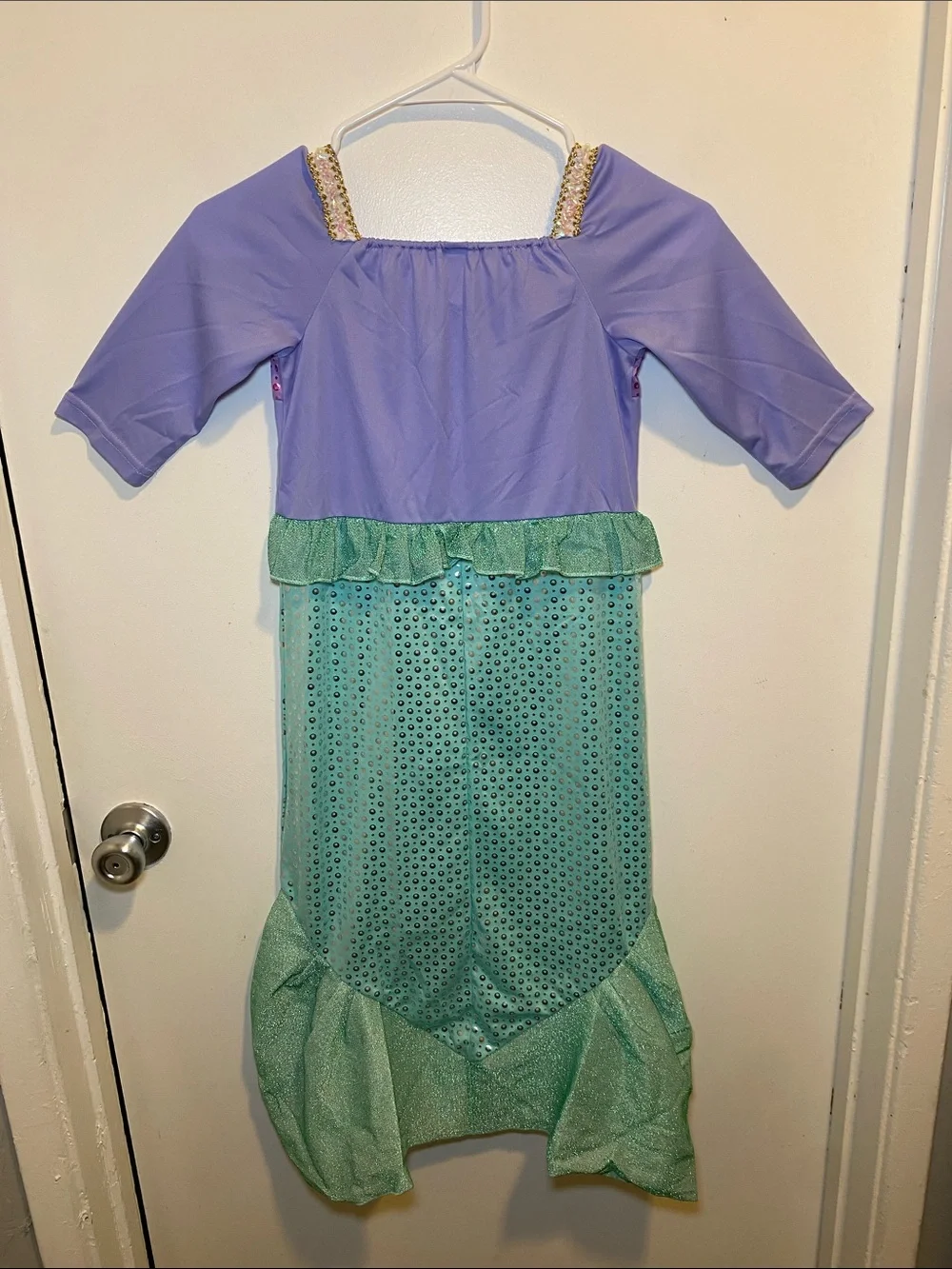 Girls Purple and Green Sparkle Mermaid Costume Dress